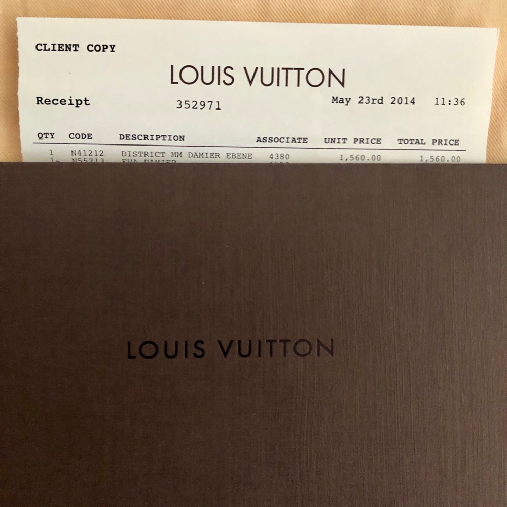 Authentic Mens Louis Vuitton mm Damier Ebene